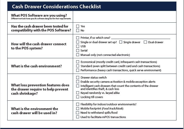 Cash Drawer Consideration Page 1