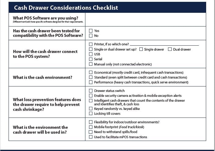 Cash Drawer Consideration Page 1 Cash Drawer Consideration Page 1