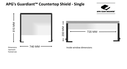 Guardiant Countertop Shield Single Panel